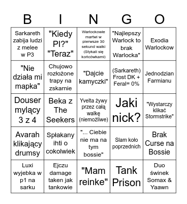 Mental Exiles bingo Card
