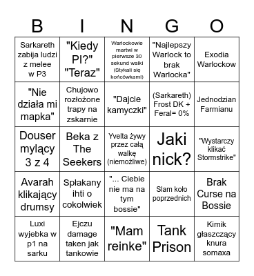 Mental Exiles bingo Card