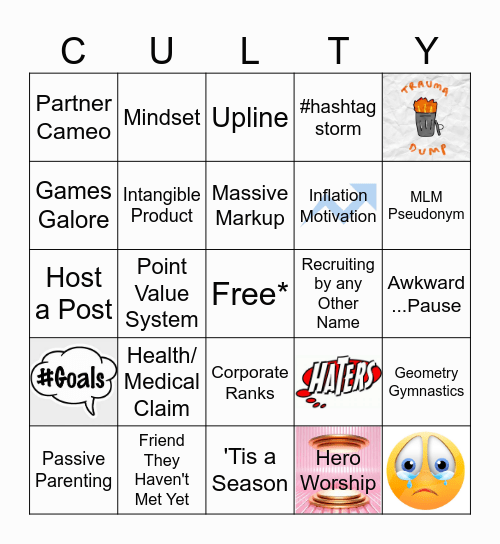 Culty Bingo Card