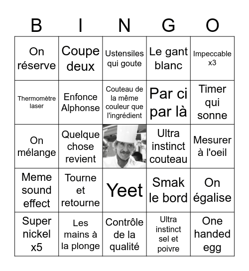 Chef Michel Dumas Bingo Card