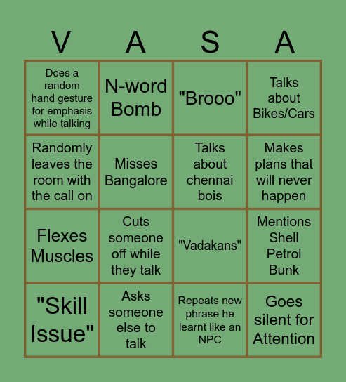 Keerthi Bingo Card