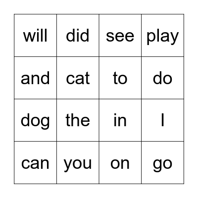 Bingo Card