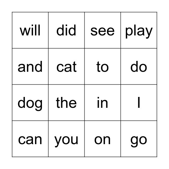 Bingo Card