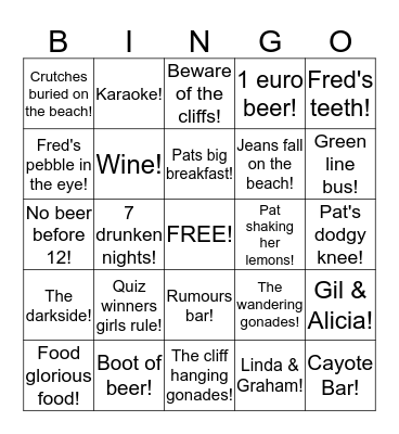 Austins Portugal Bingo!! Bingo Card