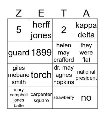 ZTA Badge Bingo Card