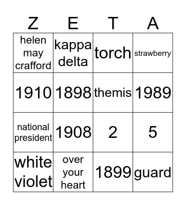 ZTA Badge Bingo Card