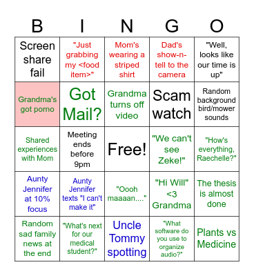 SFZ Bingo Card