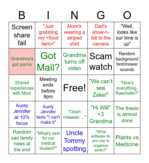 SFZ Bingo Card