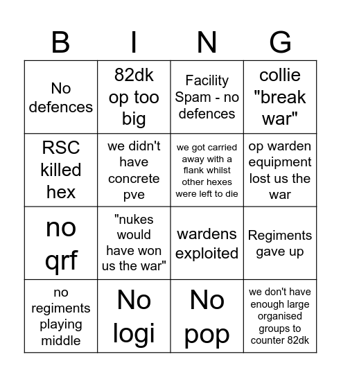 Why collies lost bingo Card