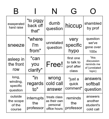 Gunner Bingo 2023 Bingo Card