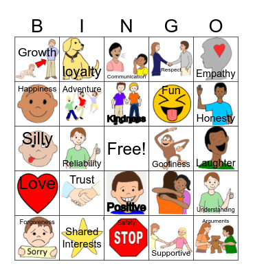 Friendship Bingo! Bingo Card