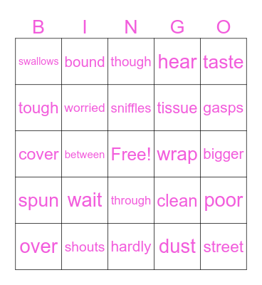 Jordie T3 W9 Bingo Card