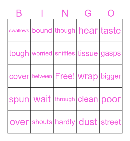 Jordie T3 W9 Bingo Card