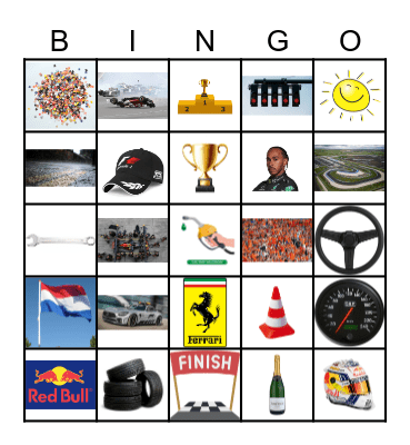 SIMON 7 JAAR  -  FORMULE 1 BINGO Card