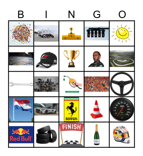 SIMON 7 JAAR  -  FORMULE 1 BINGO Card