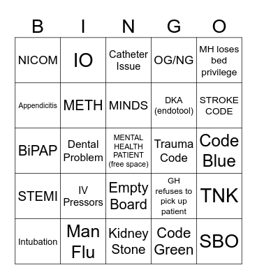 ED BINGO Card