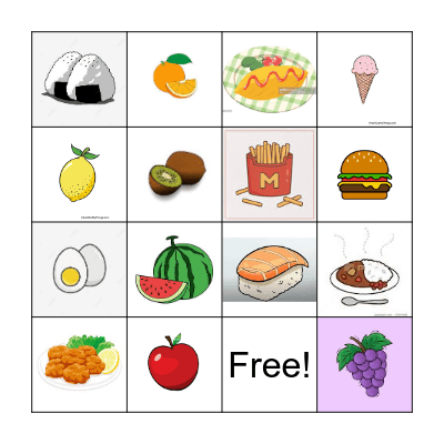 English Bingo ! Bingo Card