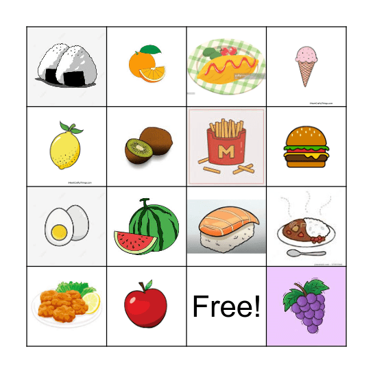 English Bingo ! Bingo Card