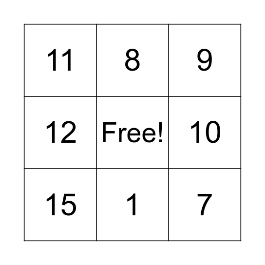 BINGO-GO-GO! Bingo Card