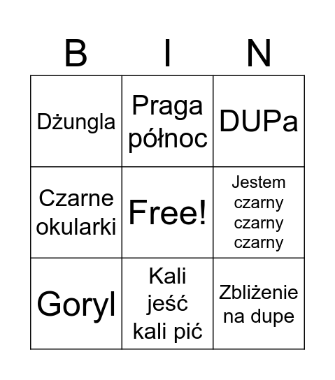 Alberto Bingo Card