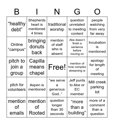 Cfm 2023 Bingo Card