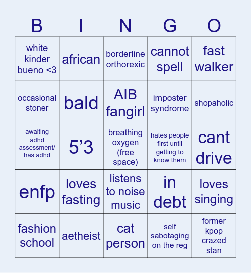 are you lela? Bingo Card