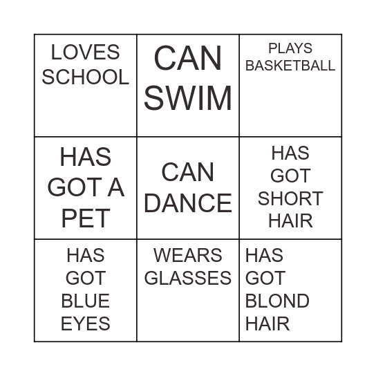 FIND SOMEONE WHO... Bingo Card