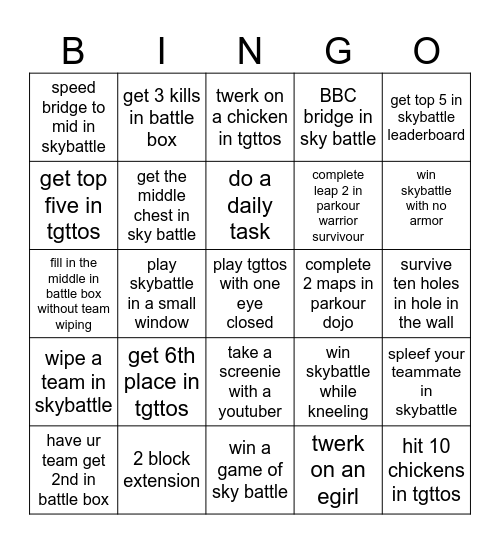 mcci2 Bingo Card