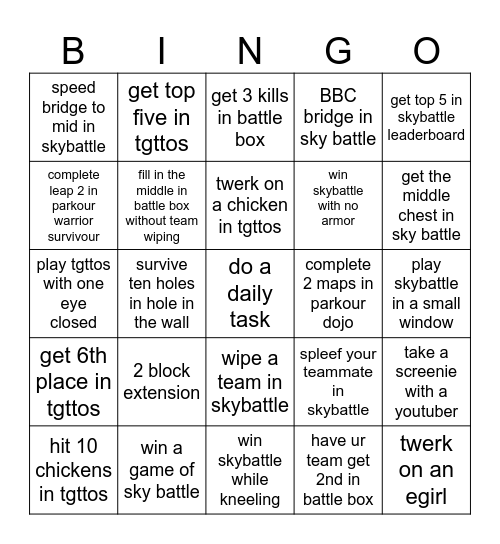 mcci2 Bingo Card