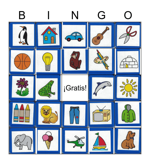 Spanish cognates bingo Card