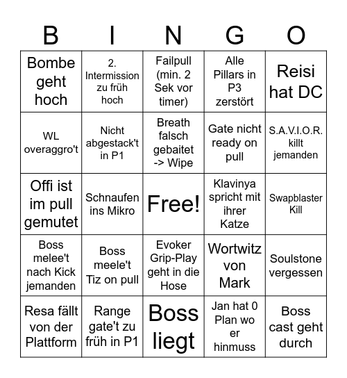 Karazhan Schach Club vs. Sarkareth M Bingo Card