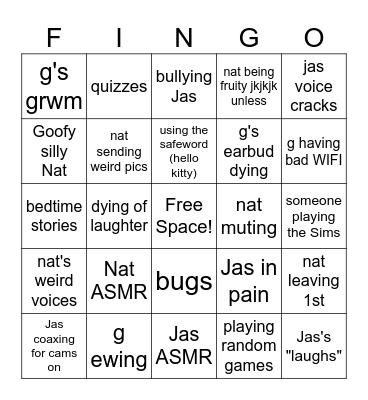 On Call Bingo Card