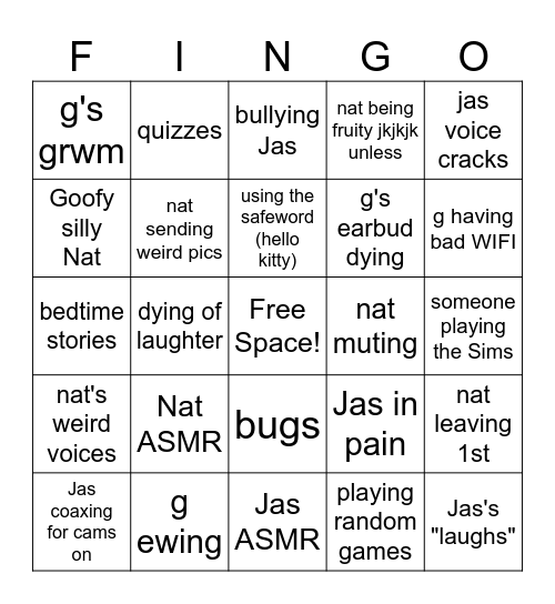 On Call Bingo Card