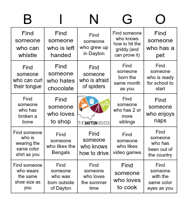 TDS Get-to-Know-You Bingo Card