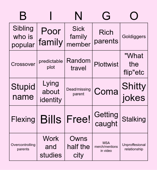 My Story Animated Bingo Card