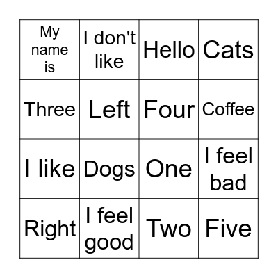 Unit 1 Bingo Spanish 1 - Hickman Bingo Card