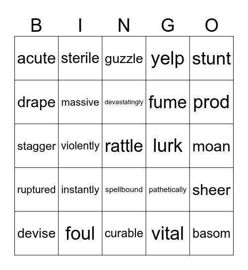 Vocab-Bingo Card