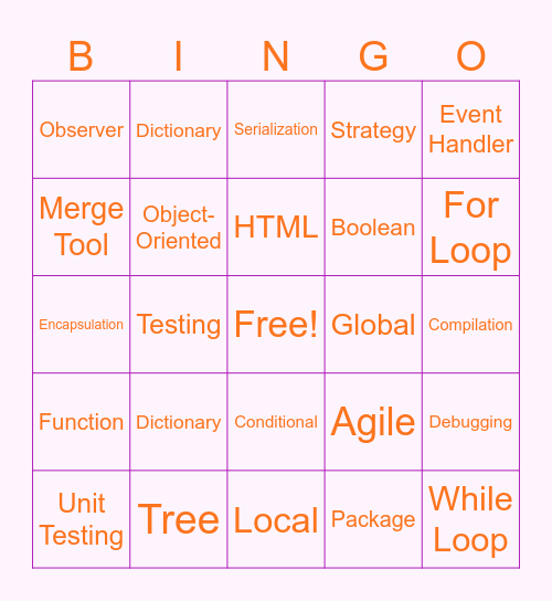 O Game - amaysim tech Bingo Card