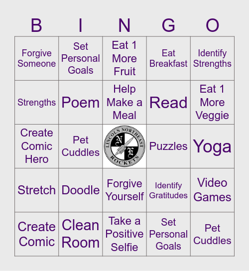 Self-Care Rocket BINGO! Bingo Card