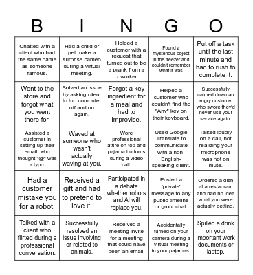 Sunshines Bingo! Bingo Card