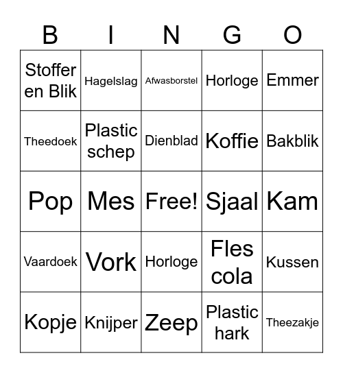 Fam. Mekkes Bingo Card