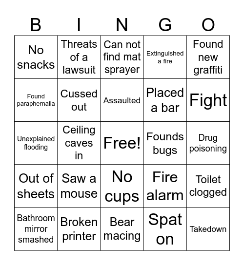 DI Bingo Card