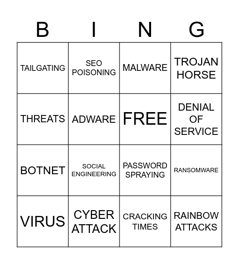 BINGO! Bingo Card