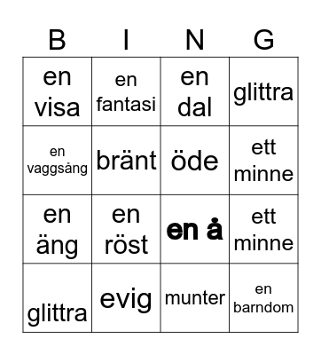 Strövtåg i hembygden Bingo Card
