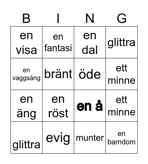 Strövtåg i hembygden Bingo Card
