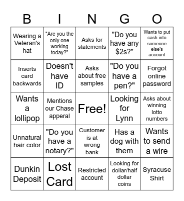 Employee Appreciation Week Bingo Card