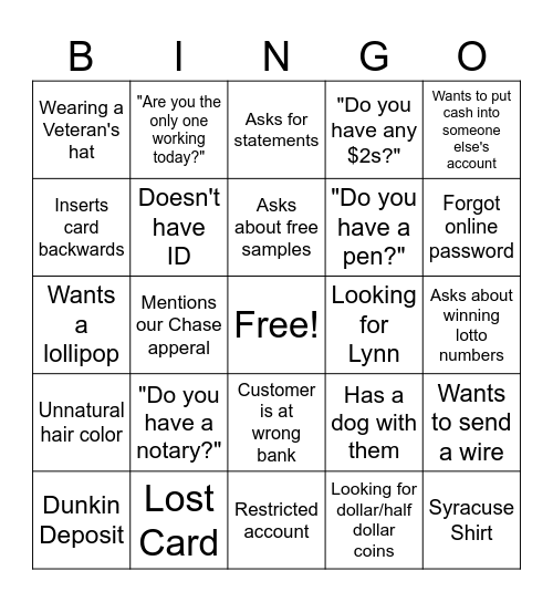 Employee Appreciation Week Bingo Card