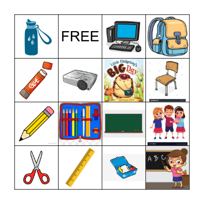 School Supplies Bingo Card