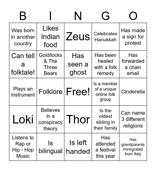 Connecting Our Roots 2023 - Game 2 Bingo Card