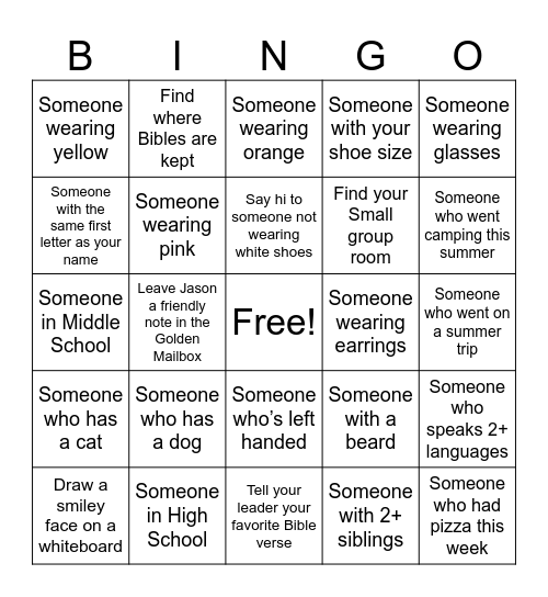 Welcome to Velocity! Bingo Card